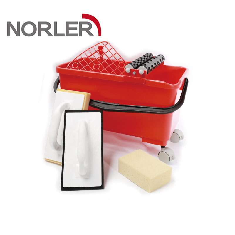 Tiling Tools 24 LTR Tile Washing Bucket Set, With Sponge Trowel